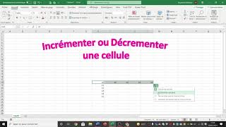 Incrémenter ou décrémenter sur Excel [upl. by Louella877]