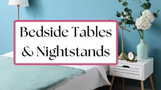 Bedside Tables amp Nightstands  Table Sizes Placement amp Bedside Lamps  Bedroom Furniture [upl. by Dolloff]