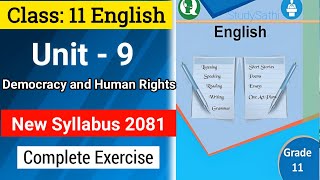 Class 11 English Unit 9 Democracy and Human Rights Exercise  Class 11 English Unit 9 Notes [upl. by Rozelle]