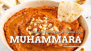 Muhammara Roasted Red Pepper amp Walnut Dip [upl. by Coppins]