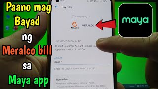 Paano mag bayad ng Meralco bill sa Maya app [upl. by Eicyac711]