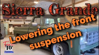 Lowering front suspension on the 78’ GMC Sierra Grande video 3 Farm10 [upl. by Nicolella]