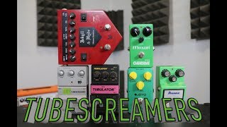 Do all tubescreamers sound the same A comparison of several tube screamer based pedals [upl. by Akessej]