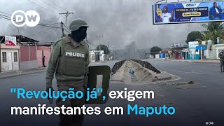 Em direto Protestos em Maputo no quotDia Dquot [upl. by Ettevets]