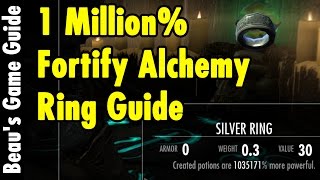 1 MILLION Fortify Alchemy Ring  Skyrim Special Edition  xBeau Gaming [upl. by Mur50]