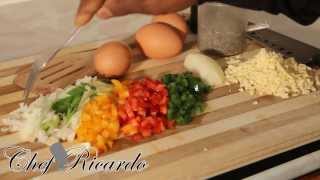 How To Make Jamaica Vegetable amp Cheese Omelette  Recipes By Chef Ricardo [upl. by Llen]