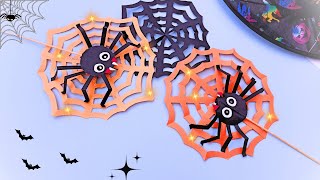 The FASTEST Way to Make Paper Spiders and Webs for Halloween [upl. by Hawley]