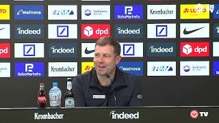 Spieltach 20 Eintracht Frankfurt Die Pressekonferenz nach dem Spiel [upl. by Kaete]