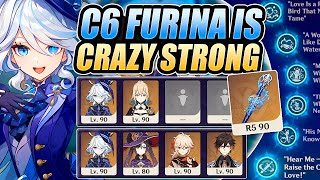 MAXED C6R5 FURINA Does EVERYTHING in Genshin Impact [upl. by Moraj5]