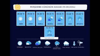 19 Eylül 2024 Hava Durumu [upl. by Elicec]