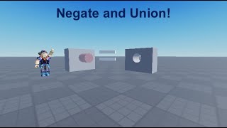 Roblox Studio how to make holes using Union Negate [upl. by Baskett]