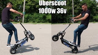 Uberscoot 1000w Electric Scooter Unboxing amp Installation Full Test Ride [upl. by Nihhi]