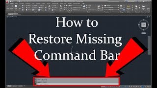 How To Restore Missing Command Bar In AutoCAD 2017  DigitalKnowledge [upl. by Eelannej]