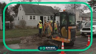 Firefighters Red Cross help Delran NJ homeowners clean up after flooding [upl. by Ettessil]