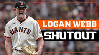 Logan Webbs Shutout Performance  Complete Game vs Colorado Rockies  July 9th 2023 [upl. by Ikim]