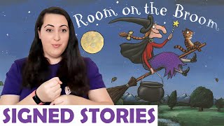 Room on the Broom by Julia Donaldson  Signed Stories  British Sign Language  SSE  Read Aloud [upl. by Alodie]