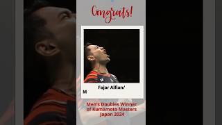 Fajar AlfianMuhammad Rian Ardianto Champion of Mens Doubles of Kumamoto Masters Japan 2024 [upl. by Patrice206]