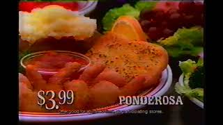 Ponderosa restaurant commercial 1990 [upl. by Nenerb]