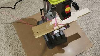 Ryobi Drill Press and forstner bitbeer flight paddle tray [upl. by Ahsaeym169]