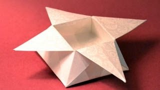 Origami Star Box Instructions wwwOrigamiFuncom [upl. by Lucia]