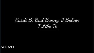 I Like itCardi B Lyrics Video [upl. by Ayekan]