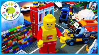 LEGO CITY WITH TRUCKS POLICE AND CONSTRUCTION VEHICLES [upl. by Saint]