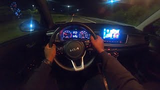 2022 Kia Rio S 5Door Hatchback  POV Night Drive Binaural Audio [upl. by Veejar435]