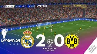 REAL MADRID 20 BORUSSIA DORTMUND  FINAL  UEFA Champions League  SimulaciónRecreación VideoJuego [upl. by Ailedamla584]