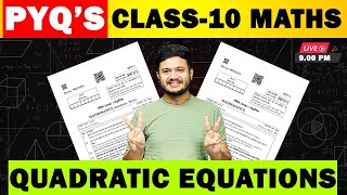 Ch 4 Quadratic Equations Previous Year Questions  Class 10 Maths Most Important Questions [upl. by Adliwa]