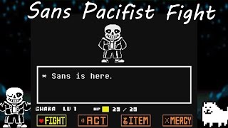 Undertale  Voice Acting Pacifist Run Sans Battle [upl. by Serrell]