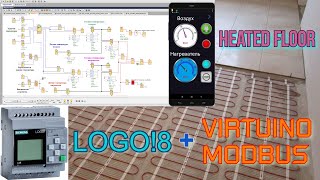 LOGO 8 amp VIRTUINO Modbus  Теплый пол [upl. by Boucher]