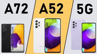 Vergleich Samsung Galaxy A52 vs A52 5G vs A72 2021 AReihe Deutsch  EuroHandys [upl. by Neisa362]