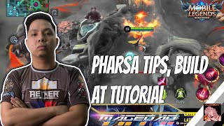 PHARSA PRO TIPS BUILD AT TUTORIAL 2020 TAGALOG  YUJI MLBB [upl. by Becky302]