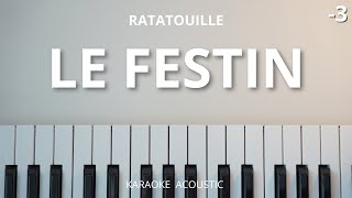 Le Festin  Camille Karaoke Acoustic Piano Lower Key from Ratatouille Movie Soundtrack [upl. by Hibbert]