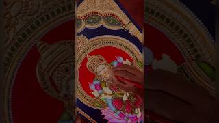 Tanjore painting Lakshmi 🌷 tanjorepainting tanjoreartist lakshmi divine [upl. by Rima128]