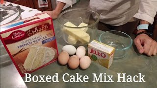 Boxed Cake Mix Hack BETTER than BAKERY CAKE [upl. by Bashemeth]