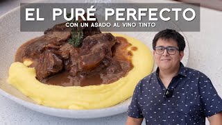 COMO PREPARAR UN PURÉ DE PAPA PERFECTO Y UN ASADO AL VINO TINTO  ALEXANDER QUESQUÉN  ACOMERPE [upl. by Gui253]