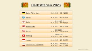 Herbstferien 2023 [upl. by Nylrem]