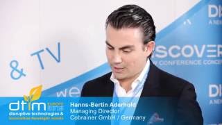 Interview with HannsBertin Aderhold from Cobrainer at DTIM 2015 [upl. by Sutton]