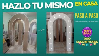 Cómo hacer un Panel o Mampara Arco 3D que sea Desarmable Con Luces Led usando MDF y Madera de Pino [upl. by Hyacintha]