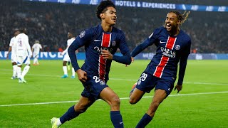 PSG 42 STRASBOURG PARIS BRILLE CONTRE STRASBOURG AVEC UN GRAND BARCOLA 1ER BUT POUR MAYULU [upl. by Cassandra607]