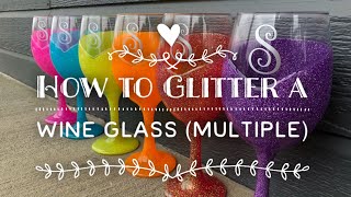 DIY How to glitter a wine glass [upl. by Alie]