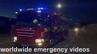 South Wales fire amp rescue caldicot responding amp fire officer to a car crash 6722 [upl. by Nosyaj]