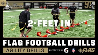 Agility Drills  NFL Flag Football Drills [upl. by Aihsyla804]