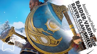 Assassins Creed Valhalla RAIDER Axe VARIN Axe RAVEN Shield Appearance Showcase Brutal Gameplay [upl. by Aracahs]