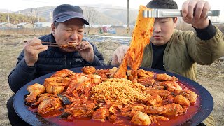 닭볶음탕이 묵은지와 만나면 묵은지 닭볶음탕 Braised Chicken with Aged Kimchi 요리amp먹방  Mukbang eating show [upl. by Reddy888]