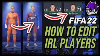 How To EDIT Real Players STATSRATINGCLOTHING In FIFA 22 [upl. by Rhpotsirhc538]