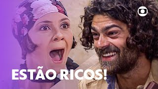 Catarina e Petruchio encontram as apólices estão ricos  O Cravo e a Rosa  TV Globo [upl. by Purse]