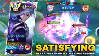 LING FASTHAND SATISFYING COMBO  2X MANIAC  SUPER AGGRESSIVE amp ON POINT GAMEPLAY Mobile Legends [upl. by Ling]