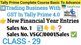 Tally Prime 40  How to Edit Sales Voucher Number In Tally Prime  Class 29 [upl. by Eus]